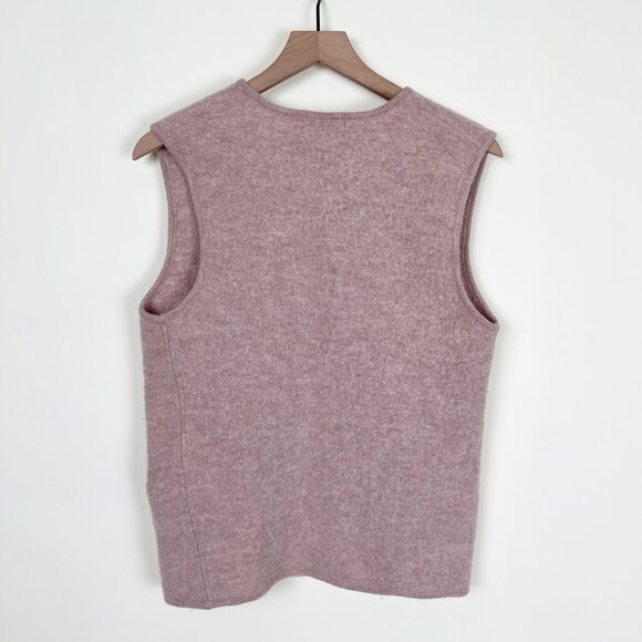 Vintage Wool Vest Cardigan Embroidered Squirrel Oversized Whimsical Rustic 90s - Picture 8 of 9